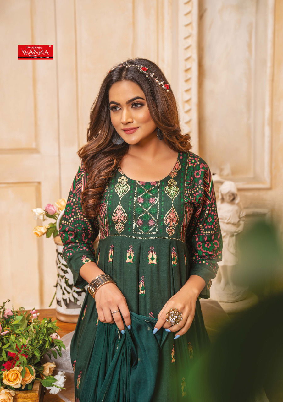 Wanna Paheli 2 Fancy Festive Wear Heavy Rayon Kurtis With Dupatta Collection